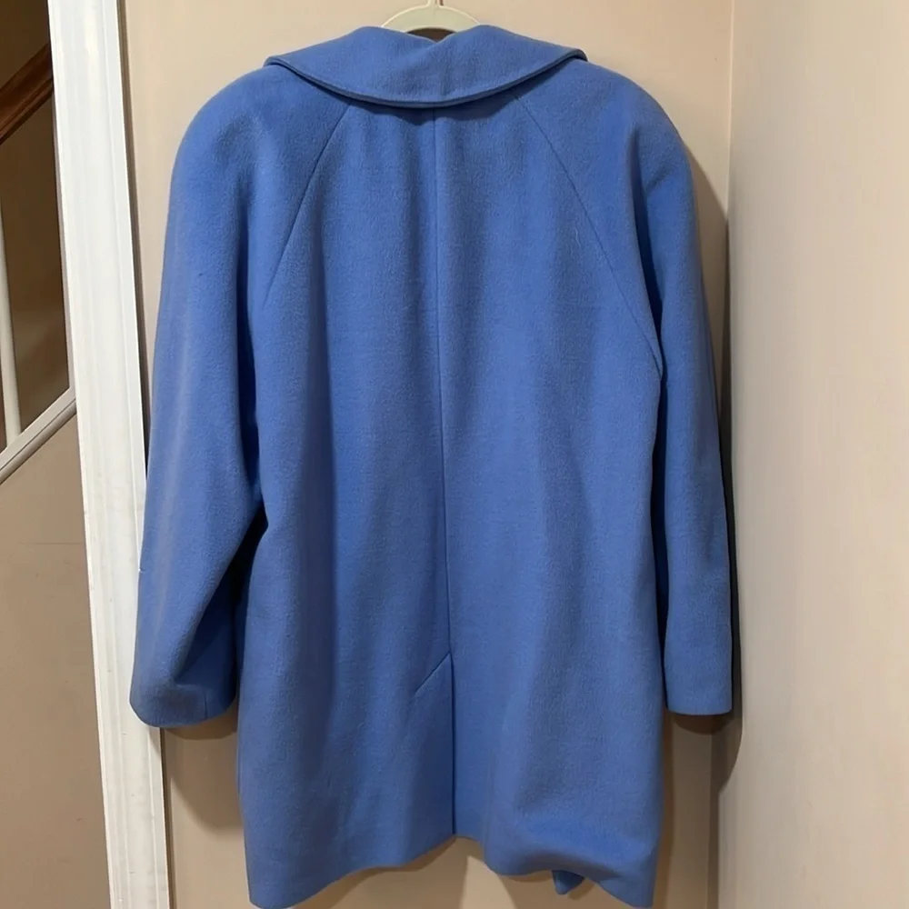 Escada Margaretha Ley Periwinkle/Sky Blue Wool silk lined coat size 40 - Picture 3 of 9
